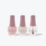 SpaRitual Vegan Nail Polish Colour Trio Pack - Harmony, Higher Consciousness, Clear Gloss