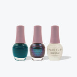 SpaRitual Vegan Nail Polish Colour Trio Pack - Royal Treatment, Serendipity, Topcoat