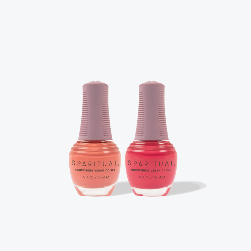 SpaRitual Vegan Nail Polish Colour Duo Pack - Growing Young, Limitless Energy