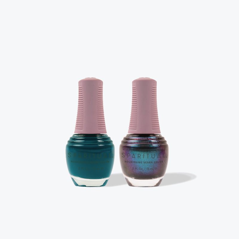 SpaRitual Vegan Nail Polish Colour Duo Pack - Royal Treatment, Serendipity