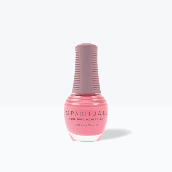 SpaRitual Nourishing Lacquer Nail Polish - Airhead - Soft Pink Sheer Bottle