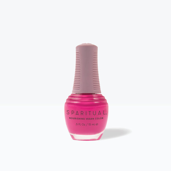 SpaRitual Nourishing Lacquer Nail Polish - Dance - Deep Magenta Creme Bottle