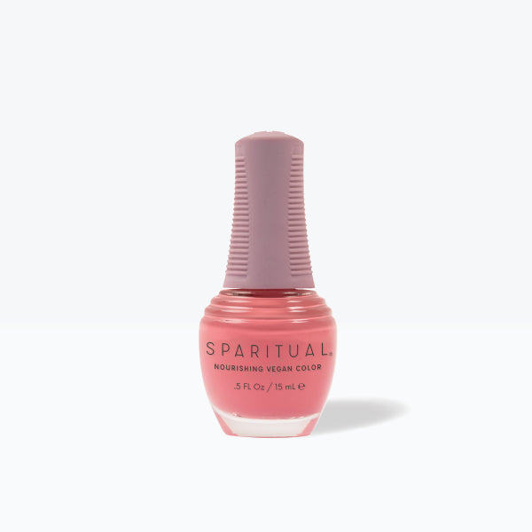 SpaRitual Nourishing Lacquer Nail Polish - Glowing Heart - Dusty Pink Creme Bottle