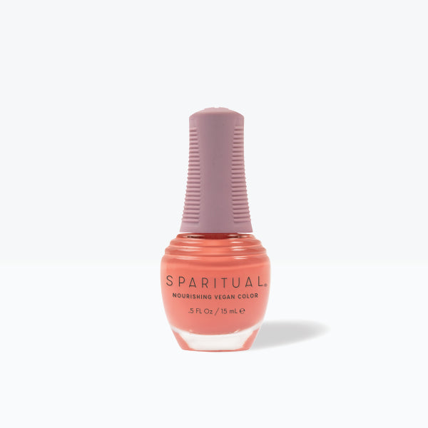 SpaRitual Nourishing Lacquer Nail Polish - Growing Young - Coral Creme Bottle