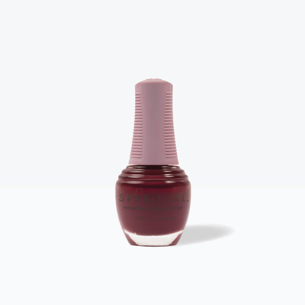 SpaRitual Nourishing Lacquer Nail Polish - Inner Sanctuary - Red Plum Creme Bottle