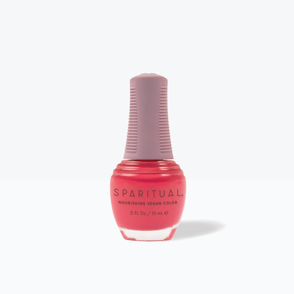 SpaRitual Nourishing Lacquer Nail Polish - Limitless Energy - Berry Pink Creme Bottle