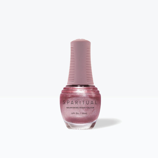 SpaRitual Nourishing Lacquer Nail Polish - Loving in Pink - Pink Creme Bottle