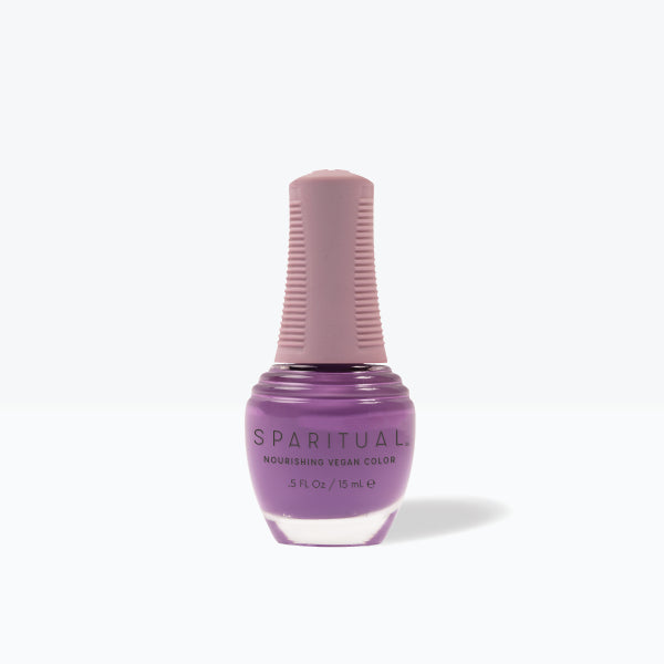 SpaRitual Nourishing Lacquer Nail Polish - Mood Boost - Iris Purple Creme Bottle