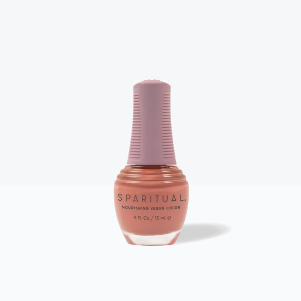 SpaRitual Nourishing Lacquer Nail Polish - Natural Rhythm - Orange Coral Bottle