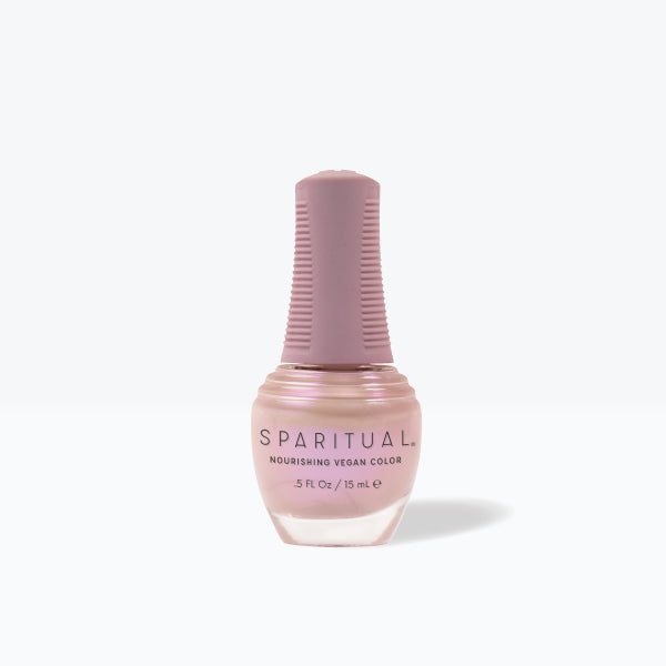 SpaRitual Nourishing Lacquer Nail Polish - Ritual Not Routine - White Lilac Shimmer Bottle