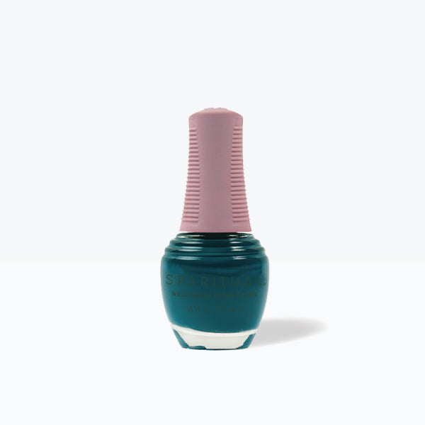 SpaRitual Nourishing Lacquer Nail Polish - Royal Treatment - Teal Creme Bottle