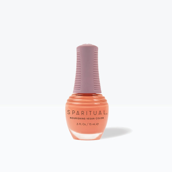 SpaRitual Nourishing Lacquer Nail Polish - Spontaneous Spirit  - Coral Pink Creme Bottle
