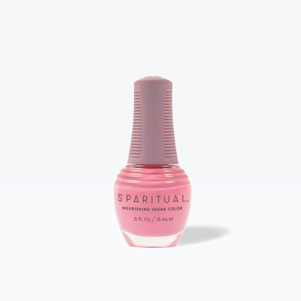 SpaRitual Nourishing Lacquer Nail Polish - True Freedom - Bright Pink Creme Bottle
